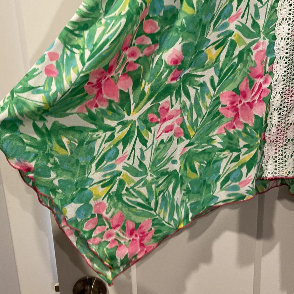 NWT Bonnie Jean girl size 12 floral print dress high center low left/right sides - Picture 2 of 9